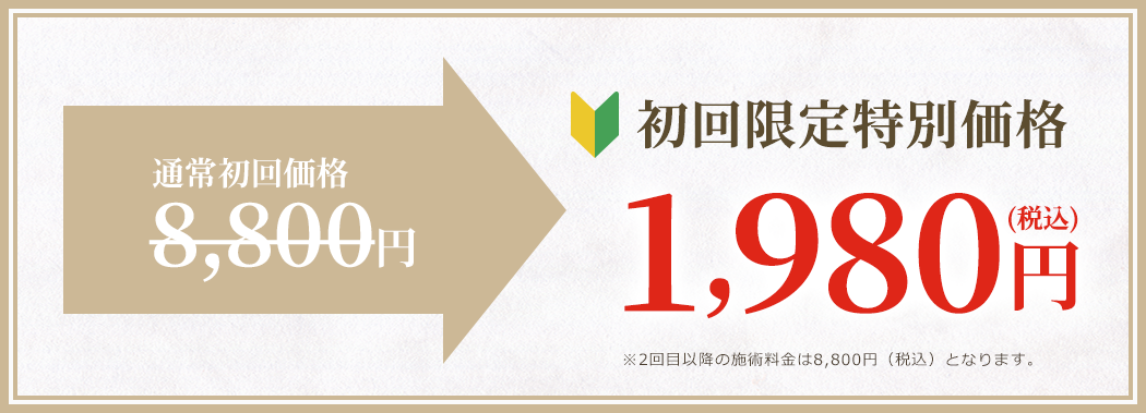 通常初回価格8,800円のところ初回限定特別価格 1,980円